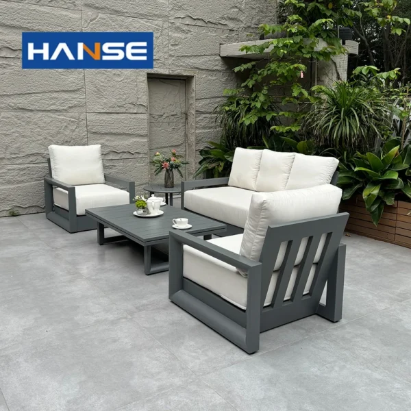 Modern Solid Wood Furniture With Cushions Sofa Set