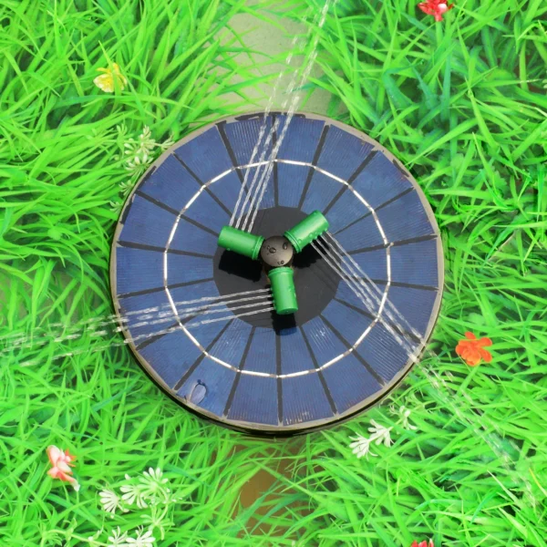 Solar Fountain With LED Lights Floating Pool Fountain With Multi-Color Lights 6 Detachable Nozzles Automatically Light Pool - Image 3