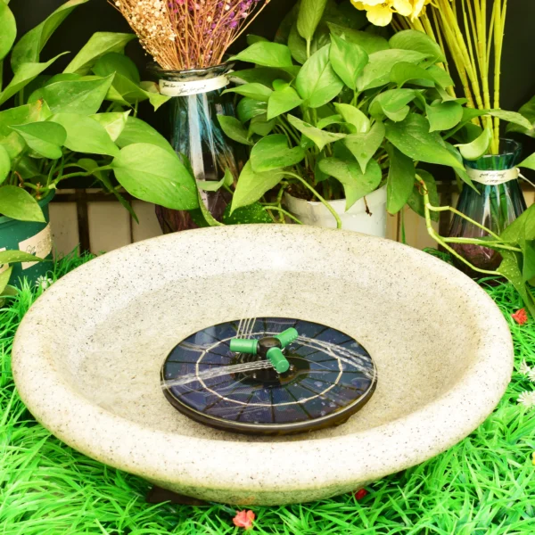 Solar Fountain With LED Lights Floating Pool Fountain With Multi-Color Lights 6 Detachable Nozzles Automatically Light Pool - Image 5