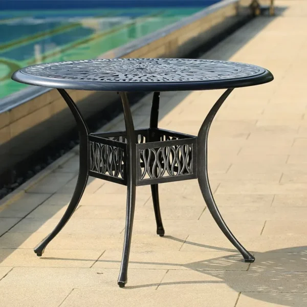Wrought Iron Aluminumtable and Chairs - Image 5