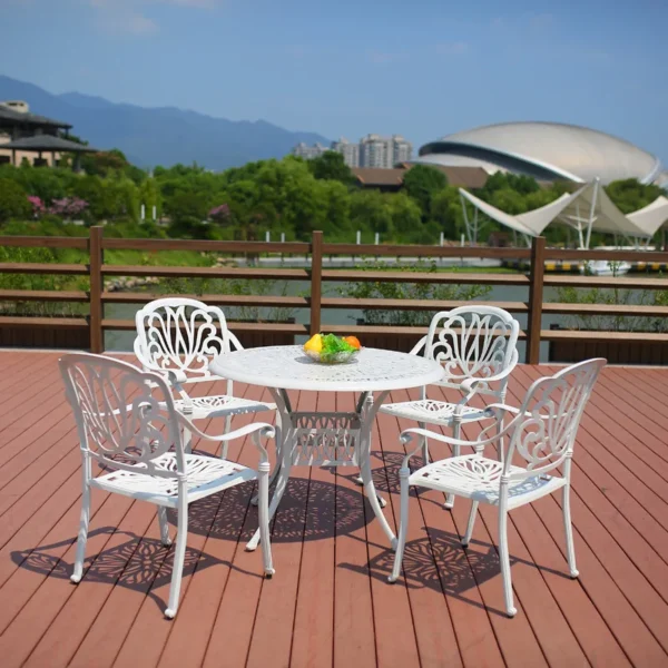 Wrought Iron Aluminumtable and Chairs - Image 4