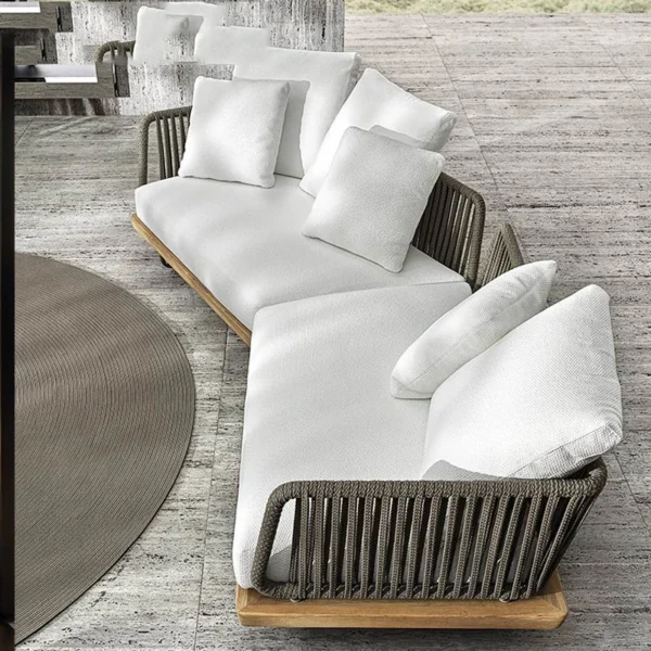 Aluminium Rattan Wood Top Sofa Furniture Used for Outdoor and Indoor Short Coffee Modern End Table