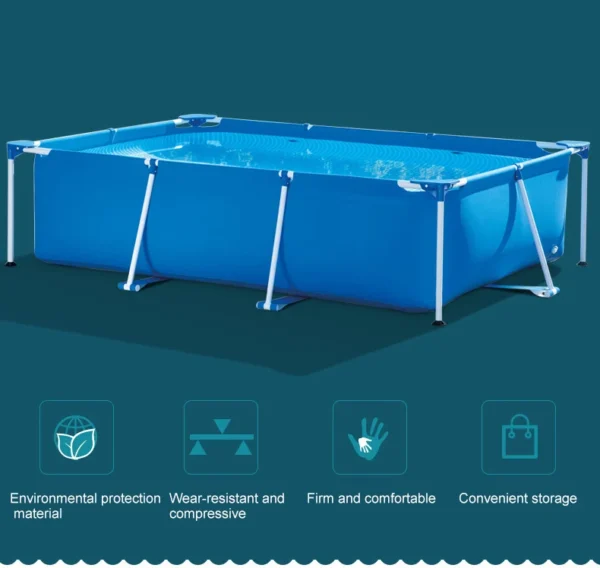 Small Folding Garden Portable Piscine Gonflable Large Size Artificial Kids Inflatable Piscina Rectangular Swimming Pool Outdoor
